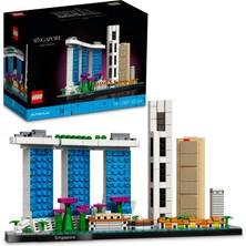 LEGO Architecture Şehir Yapıları Koleksiyonu: Singapur 21057 - Yetişkinler İçin Koleksiyonluk Sergilenebilir Model Yapım Seti (827 Parça)