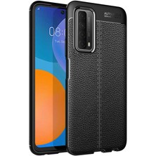 Kilifolsun - Huawei P Smart 2021 (Ppauyumlulx2) Uyumlu Kılıf Deri Görünümlü Auto Focus Karbon Niss Silikon Kapak