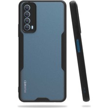 Kilifolsun - Huawei P Smart 2021 (Ppauyumlulx2) Uyumlu Kılıf Kenarı Renkli Arkası Şeffaf Parfe Kapak