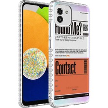 Kilifolsun - Galaxy A03 Uyumlu Kılıf Kenarlı Renkli Desenli Elegans Silikon Kapak