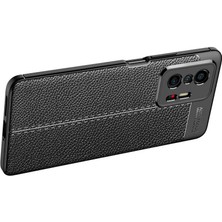 Kilifolsun - Xiaomi Mi 11T 5g Uyumlu Kılıf Deri Görünümlü Auto Focus Karbon Niss Silikon Kapak