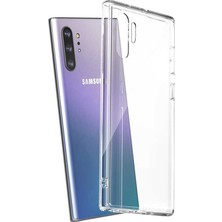 Kilifolsun - Galaxy Note 10 Plus Uyumlu Kılıf Kamera Korumalı Şeffaf Slim Fit Süper Silikon Kapak