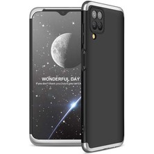 Kilifolsun - Galaxy A12 Uyumlu Kılıf 3 Parçalı Parmak Izi Yapmayan Sert Ays Kapak