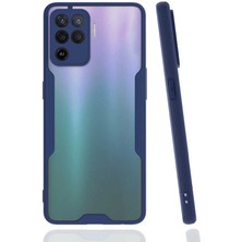 Kilifolsun - Oppo Reno 5 Lite Uyumlu Kılıf Kenarı Renkli Arkası Şeffaf Parfe Kapak