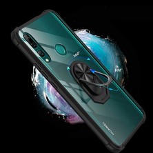 Kilifolsun - Huawei Y9 Prime 2019 / Y9 2019 Uyumlu Kılıf Yüzüklü Arkası Şeffaf Koruyucu Mola Kapak