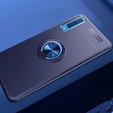 Kilifolsun - Galaxy A7 2018 Uyumlu Kılıf Yüzüklü Auto Focus Ravel Karbon Silikon Kapak