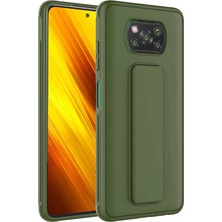 Kilifolsun - Xiaomi Poco X3 / Poco X3 Nfc / Poco X3 Pro Uyumlu Kılıf Mat Koruyucu El Tutacaklı Stand Olabilen Qstand Kapak