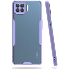 Kilifolsun - Oppo Reno 4 Lite Uyumlu Kılıf Kenarı Renkli Arkası Şeffaf Parfe Kapak