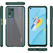 Kilifone - Oppo A54 4g Uyumlu Kılıf ​​kenarları Tırtıklı Renkli Düğmeli Kaff Kapak