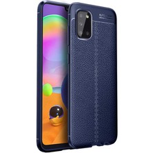 Kilifolsun - Galaxy A02S Uyumlu Kılıf Deri Görünümlü Auto Focus Karbon Niss Silikon Kapak