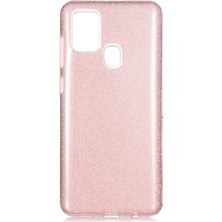 Kilifolsun - Galaxy A21S Uyumlu Kılıf Simli Koruyucu Shining Silikon