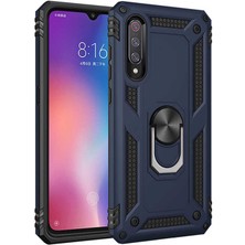 Kilifolsun - Xiaomi Mi 9 Uyumlu Kılıf Yüzüklü Çift Katman Zırh Tank Vega Kapak