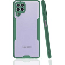 Kilifolsun - Galaxy A22 4g Uyumlu Kılıf Kenarı Renkli Arkası Şeffaf Parfe Kapak