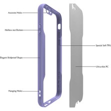 Kilifolsun - iPhone 6 / 6s Uyumlu Kılıf Kenarı Renkli Arkası Şeffaf Parfe Kapak