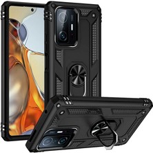 Kilifolsun - Xiaomi Mi 11T 5g Uyumlu Kılıf Yüzüklü Çift Katman Zırh Tank Vega Kapak