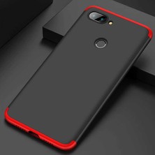 Kilifolsun - Xiaomi Mi 8 Lite Uyumlu Kılıf 3 Parçalı Parmak Izi Yapmayan Sert Ays Kapak