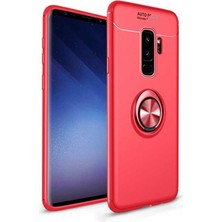 Kilifolsun - Galaxy S9 Plus Uyumlu Kılıf Yüzüklü Auto Focus Ravel Karbon Silikon Kapak