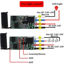 Humble 433 Mhz Mini Röle Kablosuz Rf Uzaktan Kumanda Anahtarı Güç Verici DC5V-24V 1ch LED Lamba Denetleyici Mikro Alıcı (Yurt Dışından)