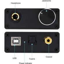 Humble Usb'den Koaksiyel S/pdıf Optik 3.5mm/6.3mm Kulaklık Dönüştürücü USB Dac Dijitalden Analog'a Ses Dönüştürücü Windows Xp Için (Yurt Dışından)