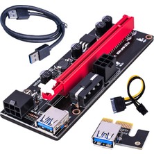 Humble Pci-E Yükseltici Kart Ekspres Kablosu 1x - 16X Grafik Uzatma Kablosu 60CM USB 3.0 Uzatma Kablosu (Siyah Çizgi) (Yurt Dışından)