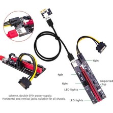 Humble Pci-E Yükseltici Kart Ekspres Kablosu 1x - 16X Grafik Uzatma Kablosu 60CM USB 3.0 Uzatma Kablosu (Siyah Çizgi) (Yurt Dışından)