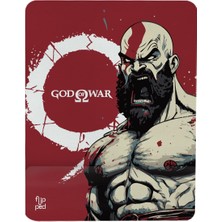 Flipped God Of War Bilek Destekli Mousepad Kupa Bardak ve Ahşap Altlıklı Set