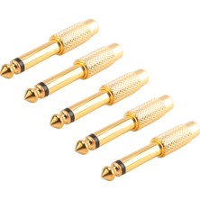 Humble 5x Altın Kaplama 6.35MM 1/4 Inç Erkek Mono Fiş Rca Dişi 6.5mm Jack Ses Stereo Adaptör Konnektörü Fiş Dönüştürücü Ses Mikseri (Yurt Dışından)