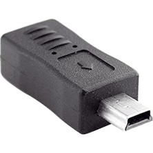 Humble Mikro USB Erkek - Mini USB Dişi Adaptör T-Port Adaptörü Fiş Konnektör Adaptörü (Yurt Dışından)