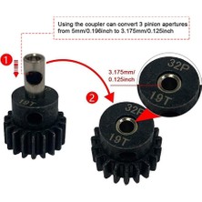 Humble 10 Adet Motor Aksı 3.17MM Ila 5mm Şaft Adaptör Kolu Üzerinde Değişim (Yurt Dışından)