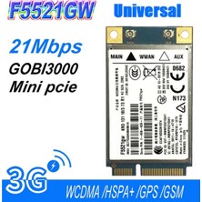 Humble Evrensel F5521GW Wwan Kartı + 2xantenna GOBI3000 Hspa Edge 21MBPS 3g Kartı Wwan Wanl Wcdma (Yurt Dışından)