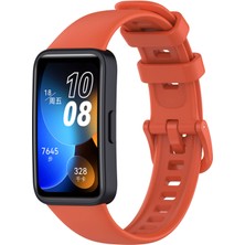 Cupcase Huawei Band 8 Uyumlu Klasik Kordon Zore - Turuncu