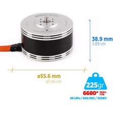 T-Motor MN505-S 320KV Brushless Fırçasız Brushless Fırçasız Uav Motor Multikopter Multi-Rotor Quadcopter Hexacopter Drone Motoru