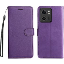 BDT Boutique Motorola Kenar 40 5g Için Flip Case Yüksek Kalite Deri Klasik Düz Renk (Yurt Dışından)