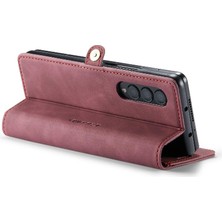 BDT Boutique Samsung Galaxy Z Için Flip Case Fold 4 5g Vintage Pu Deri Cüzdan Kılıf (Yurt Dışından)