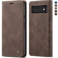 BDT Boutique Google Piksel 6 Pro Manyetik Kapatma Darbeye Dayanıklı Vintage Pu Için Flip Case (Yurt Dışından)