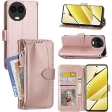 BDT Boutique Realme 11 4g Için Flip Case Kart Tutucu Kayış Manyetik Kapatma Pu Deri (Yurt Dışından)