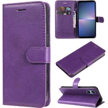 BDT Boutique Kart Yuvası Klasik ile Sony Xperia 10VI Yüksek Kaliteli Deri Için Flip Case (Yurt Dışından)