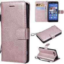 BDT Boutique Sony Xperia Z3 Mini Yüksek Kaliteli Deri Klasik Düz Renk Için Flip Case (Yurt Dışından)