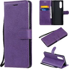 BDT Boutique Kart Yuvası Klasik Düz Renk Iş ile Sony Xperia 5 Için Flip Case (Yurt Dışından)