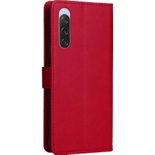 BDT Boutique Sony Xperia 10V Için Flip Case Yüksek Kalite Deri Klasik Düz Renk (Yurt Dışından)