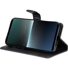 BDT Boutique Sony Xperia 1V Için Flip Case Yüksek Kalite Deri Klasik Düz Renk Kılıf (Yurt Dışından)