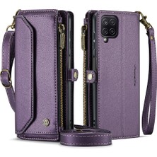 BDT Boutique Samsung Galaxy A12 5g Için Crossbody Durumda Rfid Engelleme Fermuar Faturaları Yuvası (Yurt Dışından)