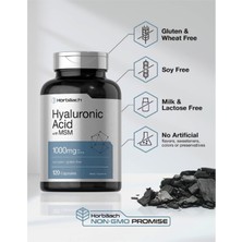 Horbaach Horbäach Hyaluronic Acid With Msm | 1000 Mg | 120 Capsules | Non-Gmo And Gluten Free Supplement | Bioavailable Formula
