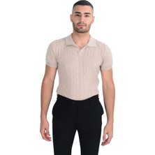Cengiz Inler Desenli Merserize Polo Yaka Erkek Triko T-Shirt