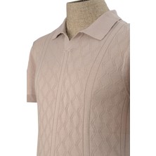 Cengiz Inler Desenli Merserize Polo Yaka Erkek Triko T-Shirt
