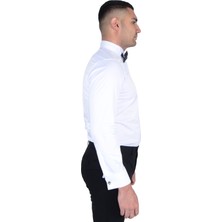 Cengiz Inler Ata Yaka Taş Düğmeli Slimfit Damatlık