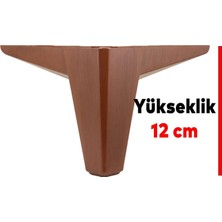 Badem10 20'li Set Sedir Lüks Mobilya Koltuk Kanepe Tv Ünitesi Destek Ayağı 12 cm Ahşap Desenli Ayakları