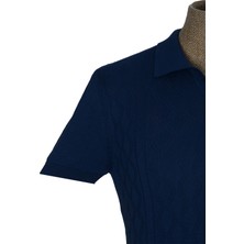 Cengiz Inler Desenli Merserize Polo Yaka Erkek Triko T-Shirt