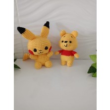 Design By Oykum 2'li Organik Amigurumi Oyuncaklar (Pikachu ve Winnie The Pooh)