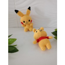 Design By Oykum 2'li Organik Amigurumi Oyuncaklar (Pikachu ve Winnie The Pooh)